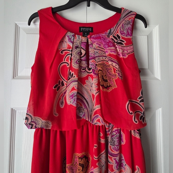 Enfocus Studio Paisley Print Dress Size 8 - Picture 3 of 9